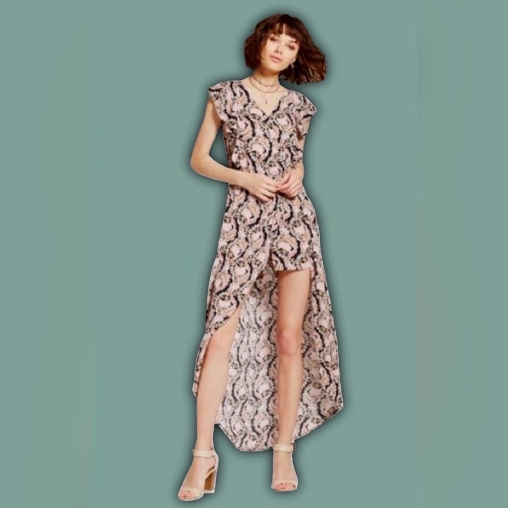 Elegant Paisley Print Maxi Dress